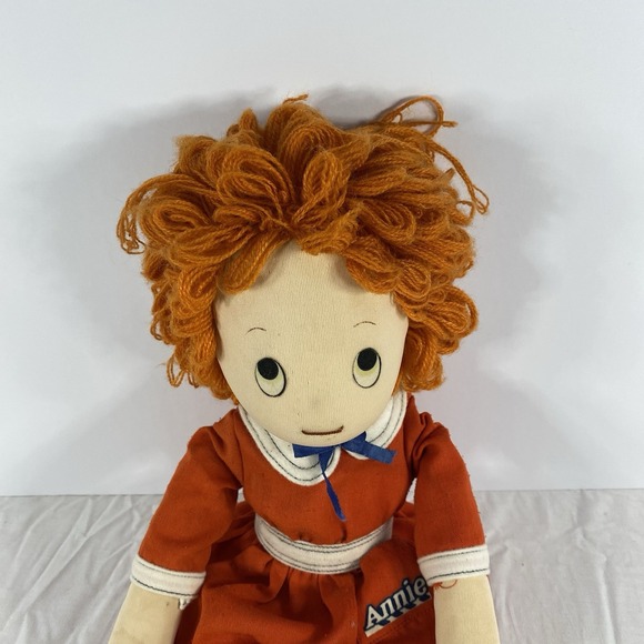 Vintage 1982 Little Orphan Annie 17" Rag Doll  Knickerbocker Toy Applause - Picture 3 of 10